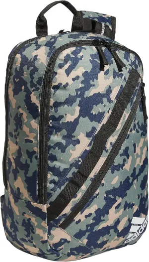 adidas Prime Sling-Single Strap Crossbody Backpack, Essential Camo Crew Navy-Silver Green/Black/White, One Size