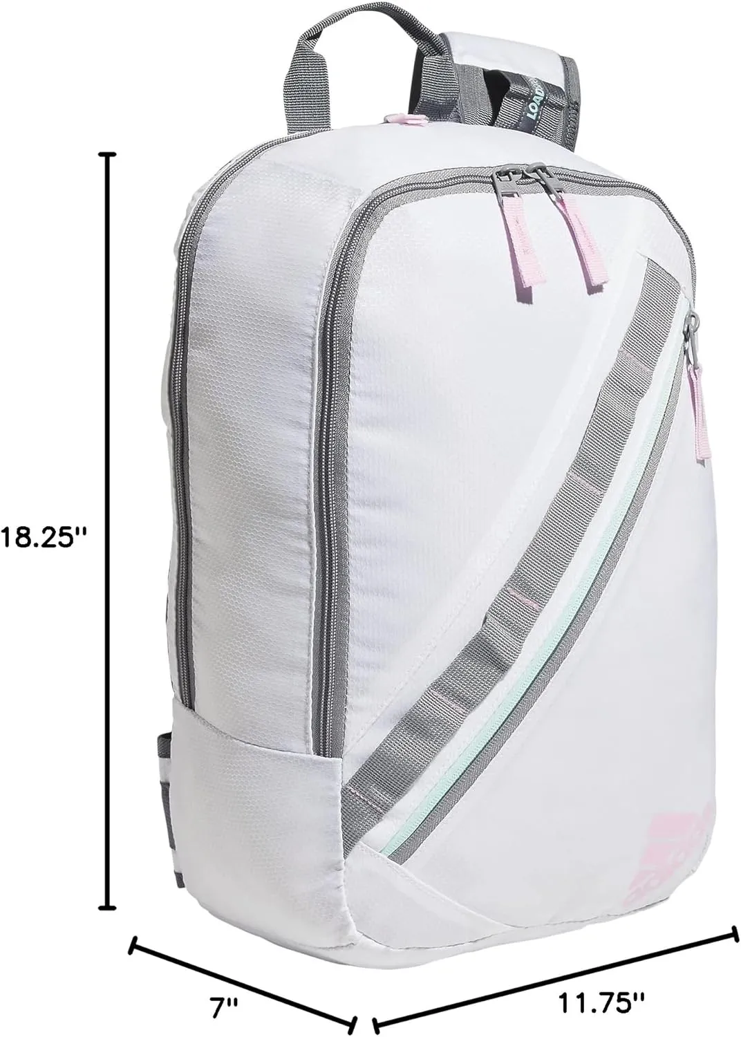 adidas Prime Sling-Single Strap Crossbody Backpack, White/Grey/Orchid Fusion Purple, One Size