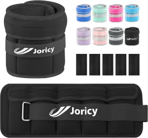 Adjustable Ankle Weights for Women Men Kids 1/2/3/4/5/6/8/10/12/20 LBS 1 Pair Wrist Leg Arm Weights with Removable Weight Strength Training Weight for Walking Running Fitness Physical Therapy