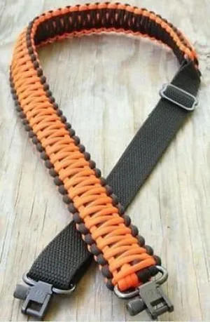 Adjustable Paracord Rifle Gun Sling Strap with Swivels