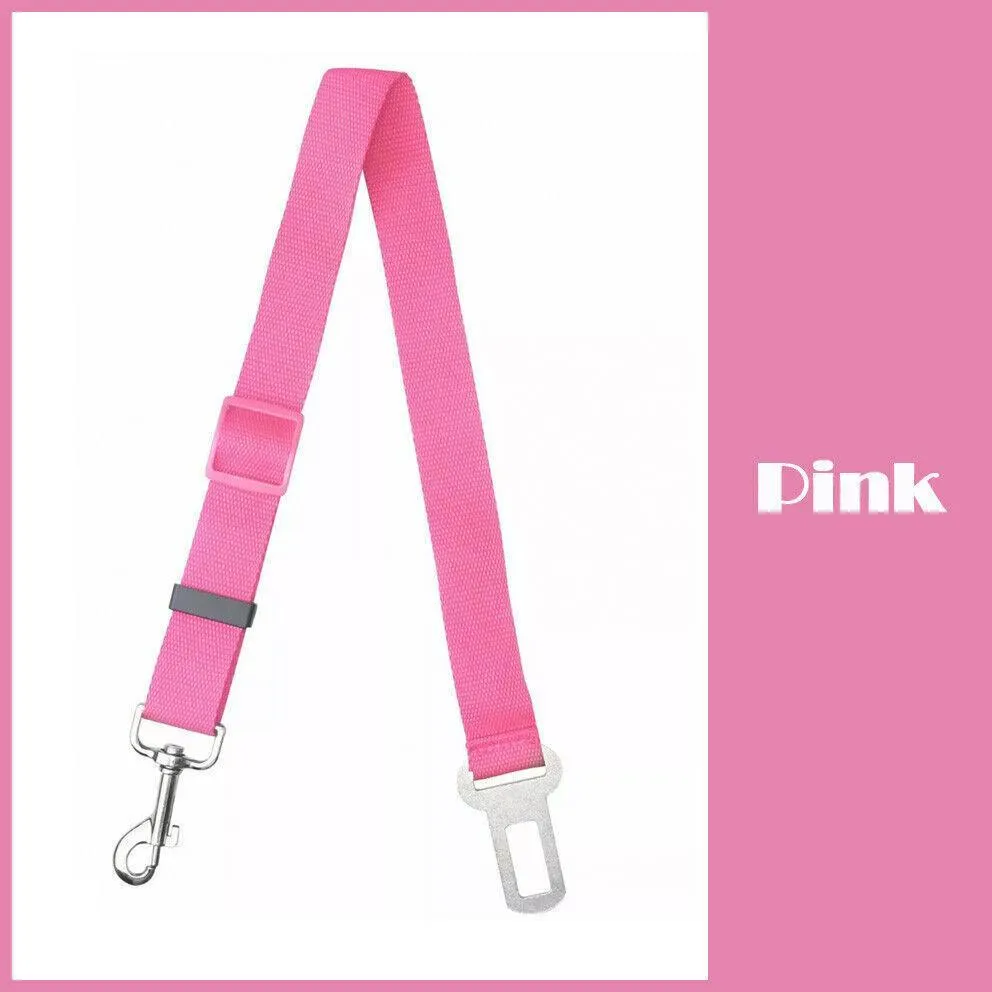 Adjustable Pet Dog Safety Car Vehicle Seat Belt Harness Lead Pet Seatbelt Nylon