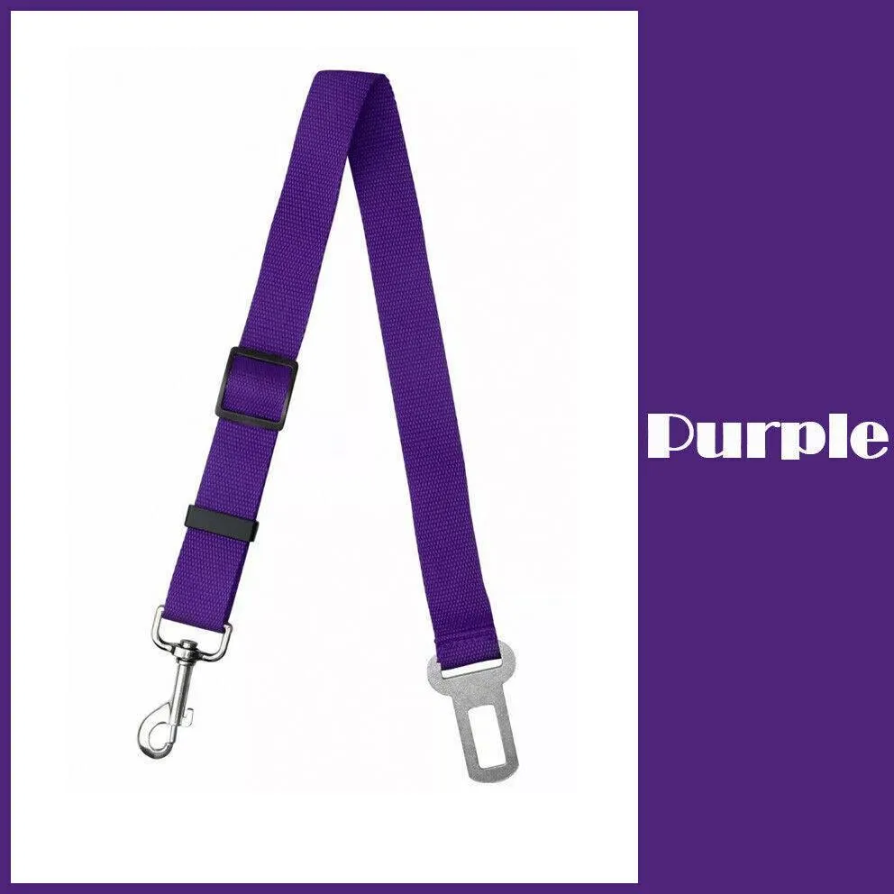 Adjustable Pet Dog Safety Car Vehicle Seat Belt Harness Lead Pet Seatbelt Nylon