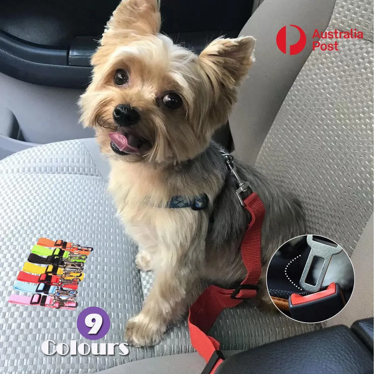 Adjustable Pet Dog Safety Car Vehicle Seat Belt Harness Lead Pet Seatbelt Nylon