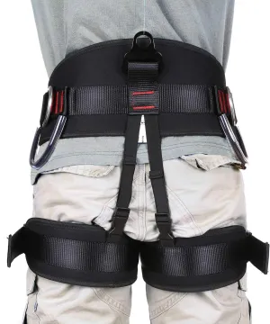 Adjustable Thickness Climbing Harness Half Body Harnesses for Fire Rescuing Caving Rock Climbing Rappelling Tree Protect Waist Safety Belts
