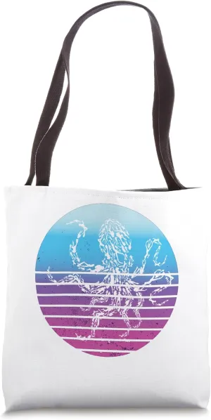 Adventurous ocean lovers mesmerizing octopus silhouette sea Tote Bag