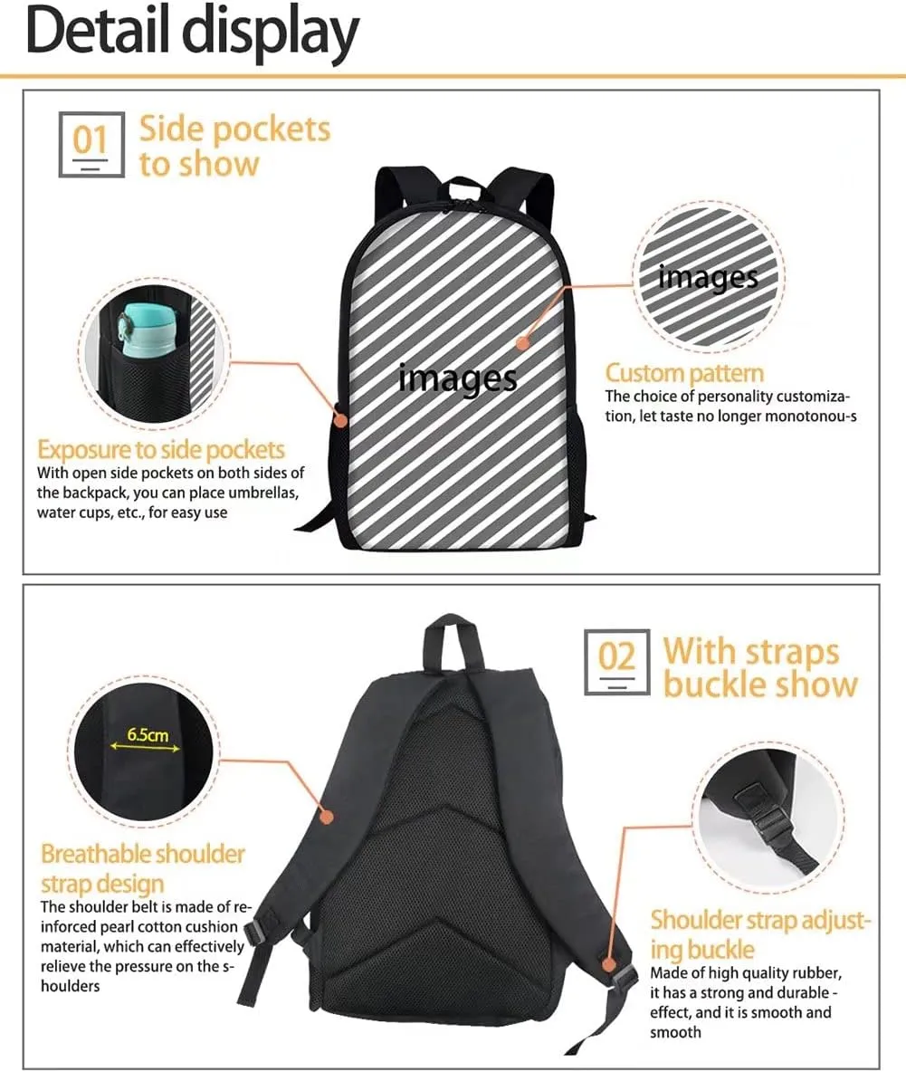 AFPANQZ Cherry Blossom Axolotl Backpack Large Capacity Daily Use Backpack for Boys Girls Casual Backpacks for Middle School Kids Kids Teens Backpacks Pink Black