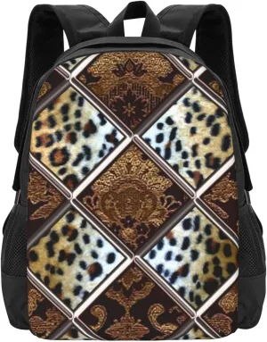 African Cheetah Patch Quilt Pattern Lightweight Packable Backpack Travel Casual Large Capacity Daypack Foldable Backpack For Men Women