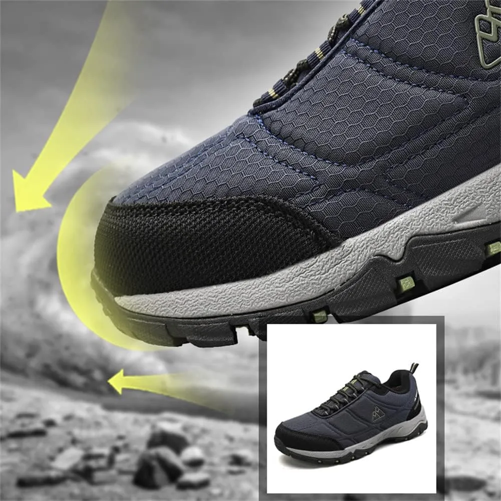 ailishabroy Men's Outdoor Hiking Shoes Lightweight Non Slip Outdoor Breathable Low Top Ankle Boots Hike Trekking Trails Camping Work Shoe