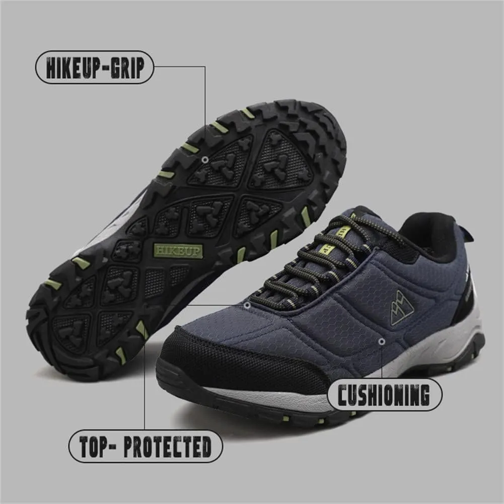 ailishabroy Men's Outdoor Hiking Shoes Lightweight Non Slip Outdoor Breathable Low Top Ankle Boots Hike Trekking Trails Camping Work Shoe