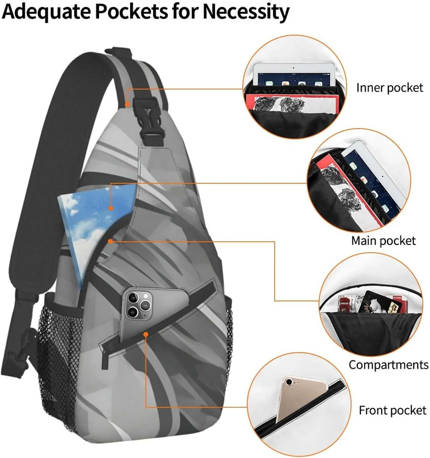 Aircraft Crossbody Bag Chest Shoulder Bag Small Casual Backpack Suitable For Women Men Hiking