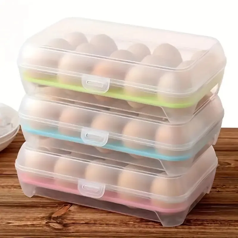 Airtight Egg Storage Box With 15 Compartments