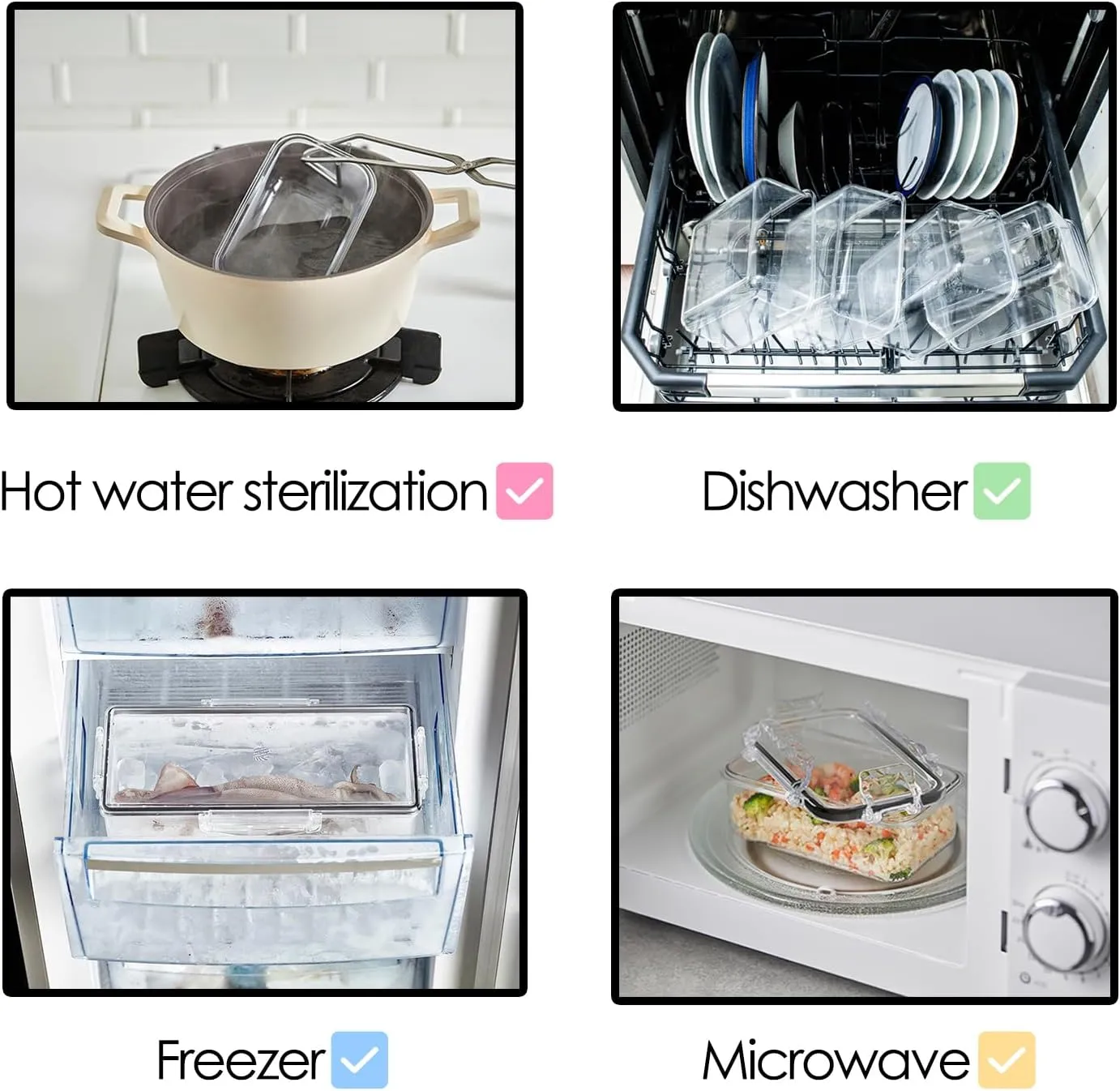 Airtight Food Storage Container with Lid(13.5oz) Leak-Proof Baby Food Box | BPA-Free | Meal Prep | Microwave, Freezer and Dishwasher Safe | Kitchen Fridge Organizer Boxes | Fresher Food