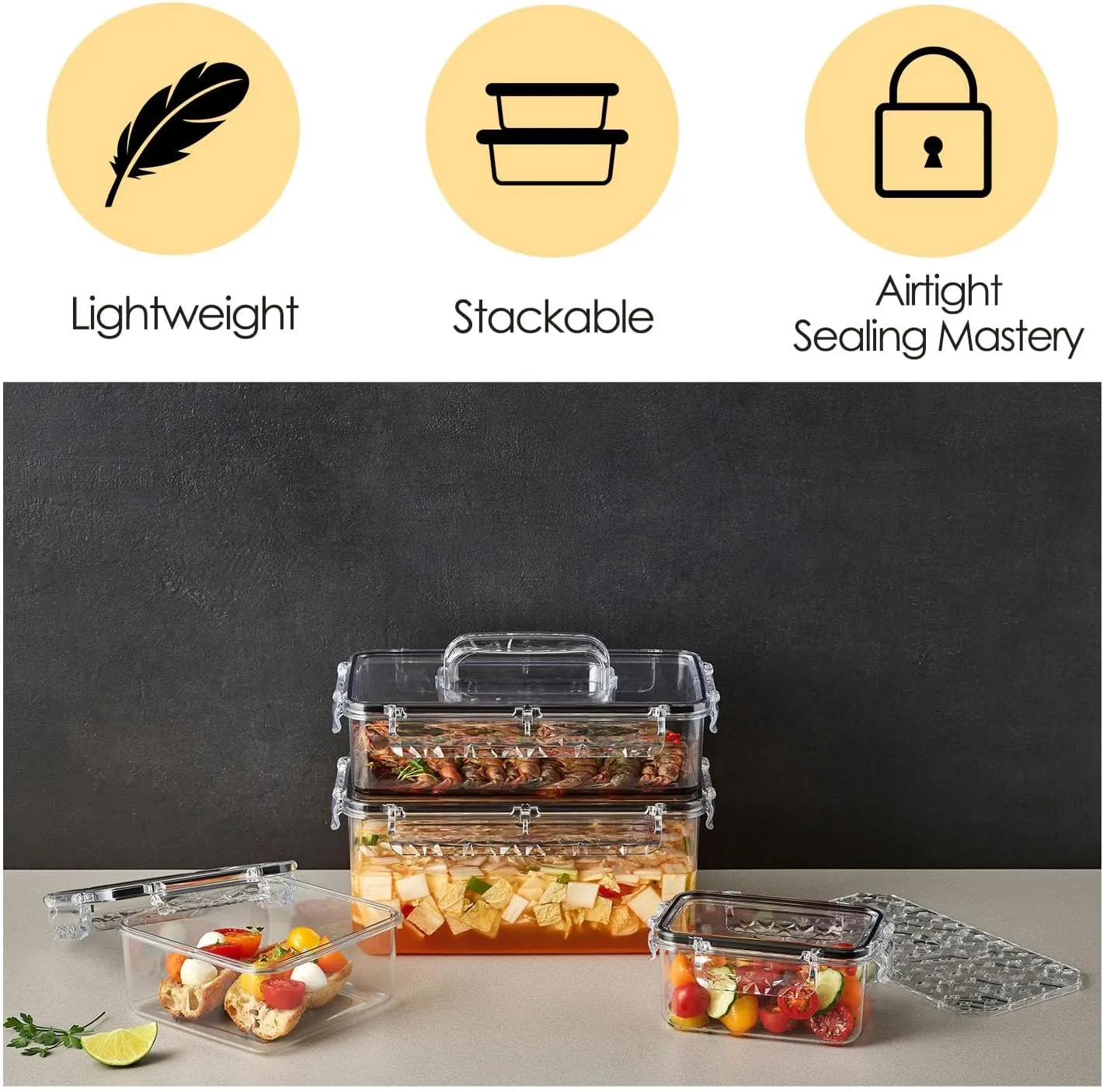 Airtight Food Storage Container with Lid(13.5oz) Leak-Proof Baby Food Box | BPA-Free | Meal Prep | Microwave, Freezer and Dishwasher Safe | Kitchen Fridge Organizer Boxes | Fresher Food