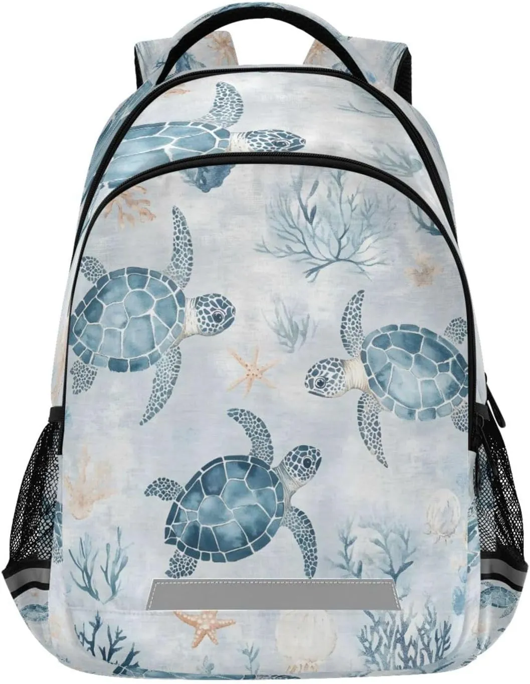 ALAZA Turtles Corals Jellyfish Starfish Seaweed Backpacks Travel Laptop Daypack School Book Bag for Men Women Teens Kids