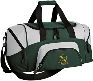Alpha Gamma Rho Colorblock Duffel Bag Hunter Green/Grey