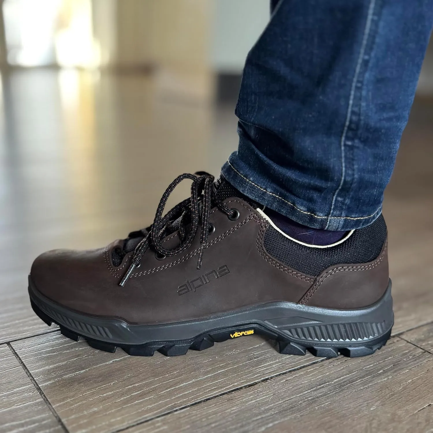 Alpina Prima Men's Waterproof Shoes | Leather with Breathable Membrane | Vibram Slip Resistant Sole | Made in Europe