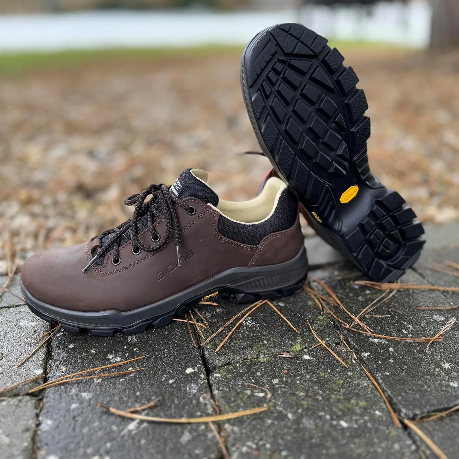 Alpina Prima Men's Waterproof Shoes | Leather with Breathable Membrane | Vibram Slip Resistant Sole | Made in Europe