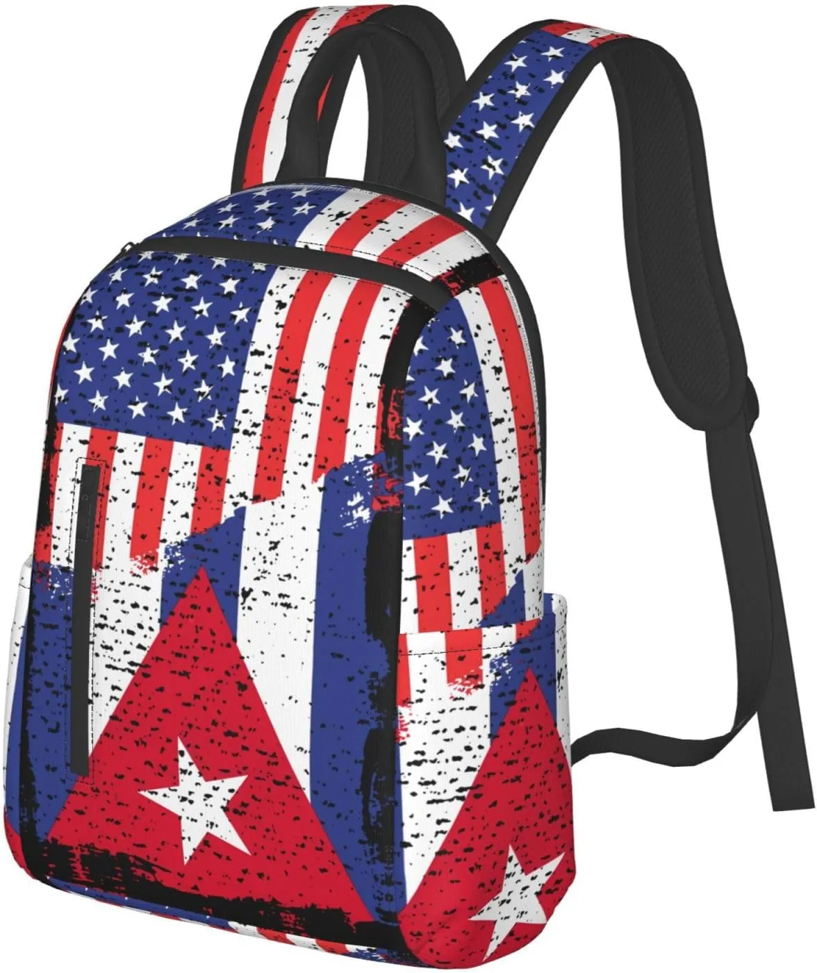 American Cuba Flag Cuban Roots Casual Backpacks Large Capacity Laptop Backpack Sports Fitness Rucksack Travel Carry-On Daypack Work Bag for Outdoor Camping