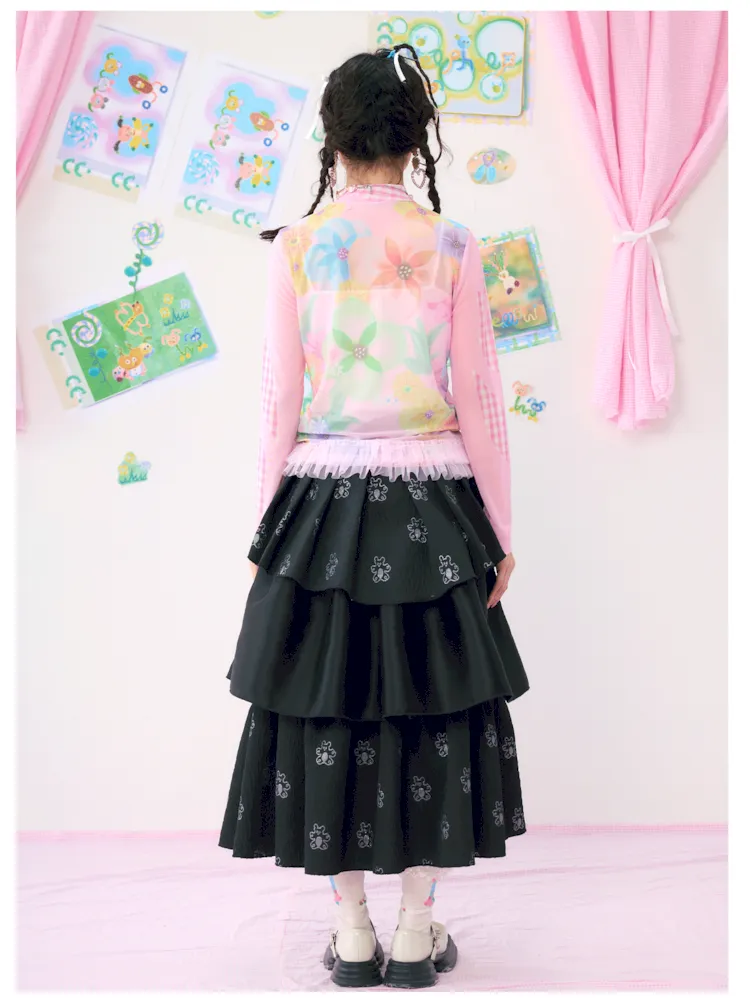 Anime Mesh Printed Breathable Shirt