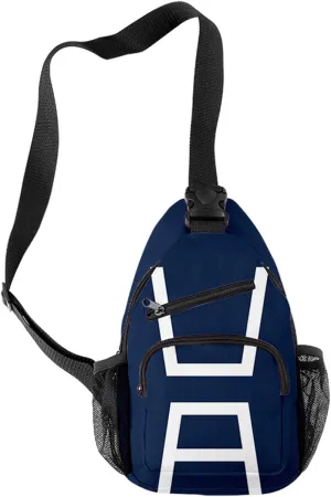 Anime My Hero Single Shoulder Bag Manga Sling Bag Cosplay Daypack(Tetsutetsu Tetsutetsu)