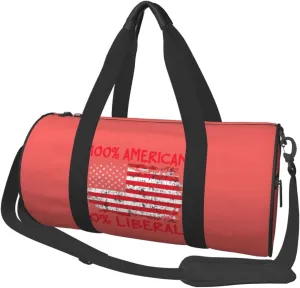 Anti Liberal Democrat Zero Percent Liberal Duffel Bag Gym Bag Travel Sports Tote Large Foldable Beach Swim Yoga6
