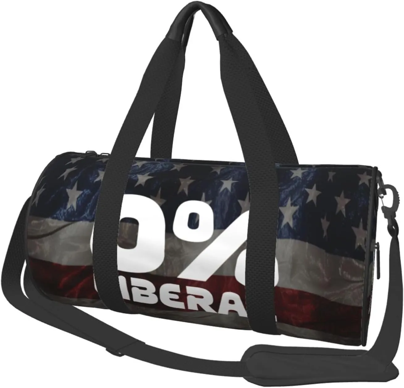 Anti Liberal Democrat Zero Percent Liberal Duffel Bag Gym Bag Travel Sports Tote Large Foldable Beach Swim Yoga9