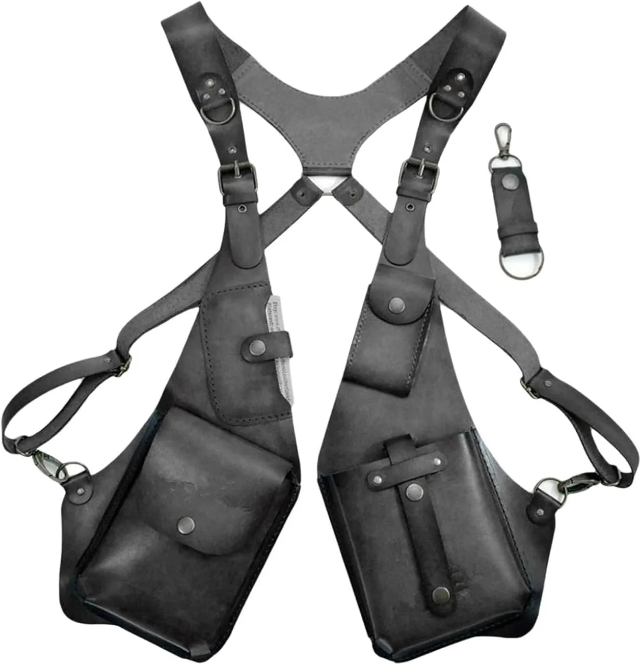Anti-Theft Bag with Shoulder Harness for Men Leather ，Anti Theft Travel Bag Crossbody Adjustable Underarm Holster