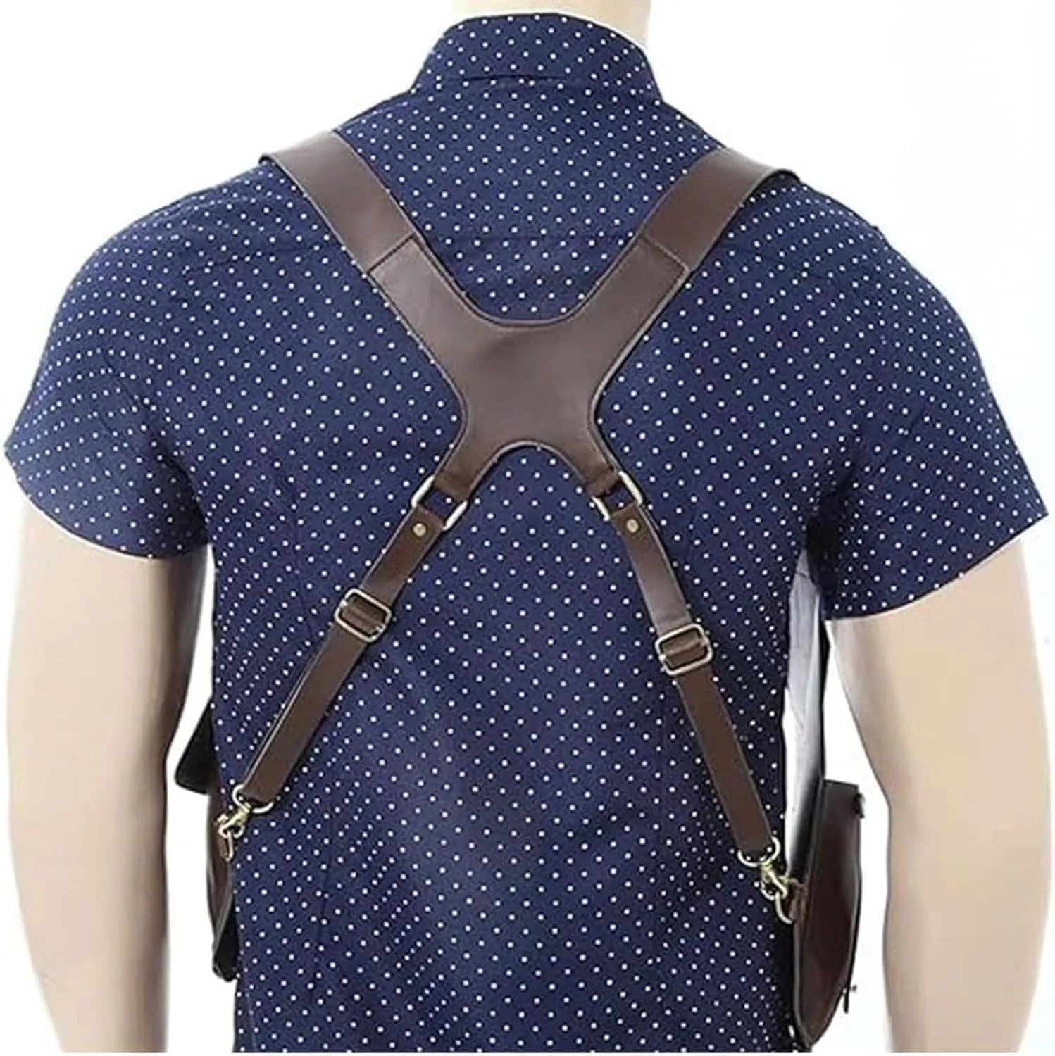 Anti-Theft Bag with Shoulder Harness for Men Leather ，Anti Theft Travel Bag Crossbody Adjustable Underarm Holster