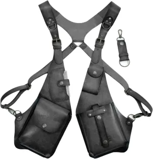 Anti-Theft Bag with Shoulder Harness for Men Leather ，Anti Theft Travel Bag Crossbody Adjustable Underarm Holster