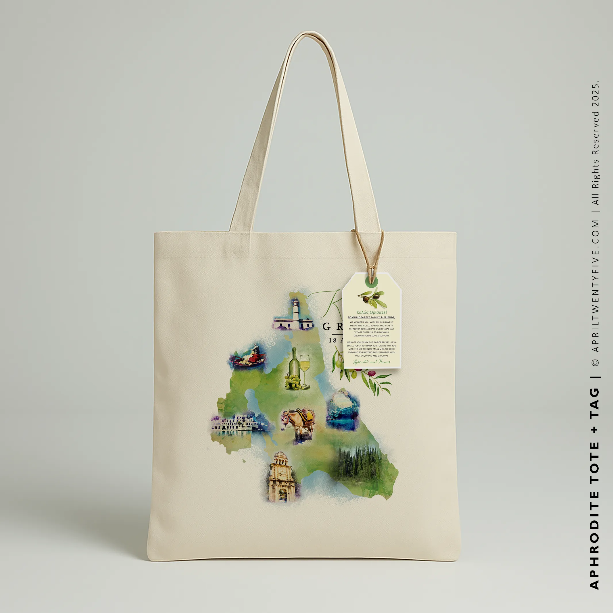 APHRODITE | Kefalonia, Greece Map Tote