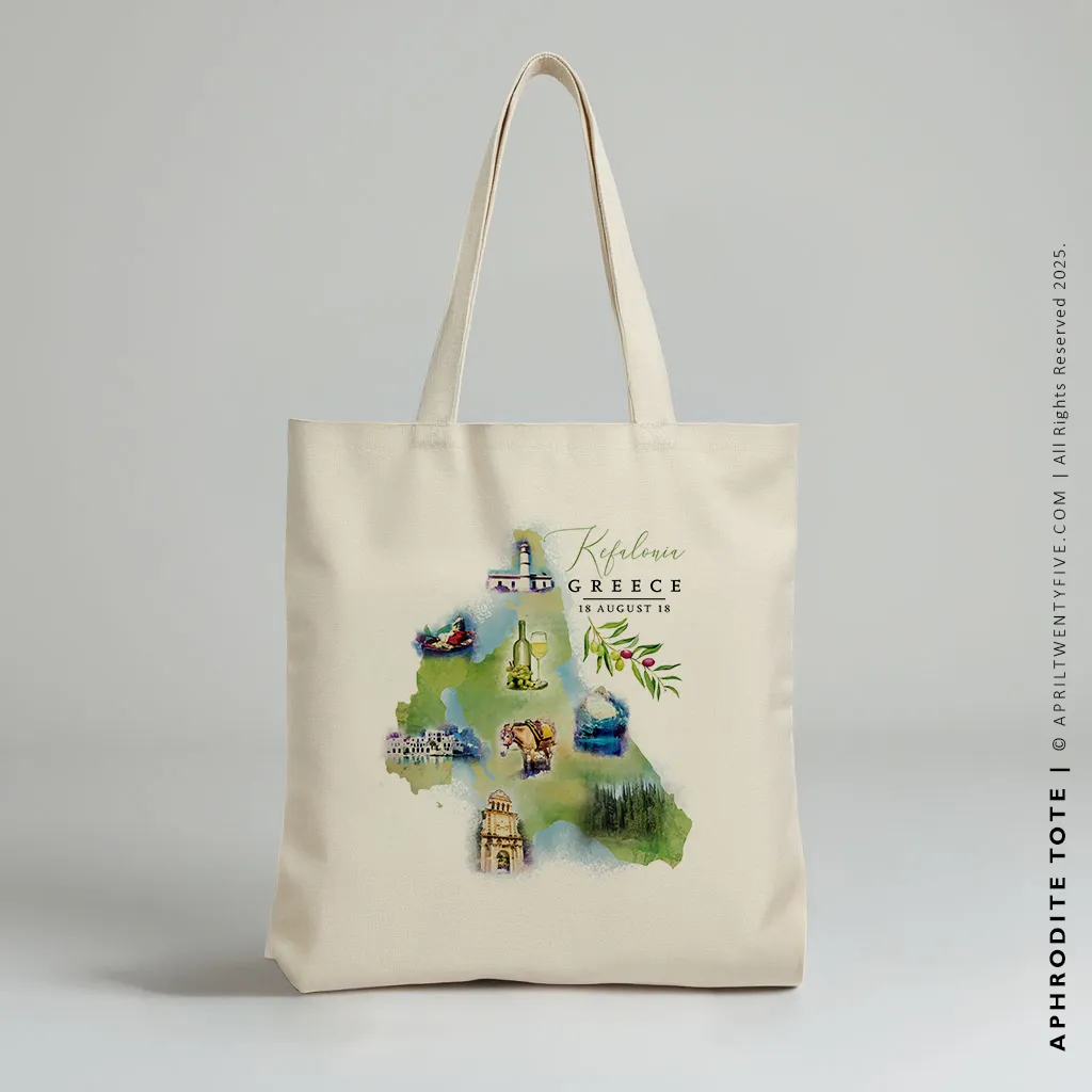 APHRODITE | Kefalonia, Greece Map Tote