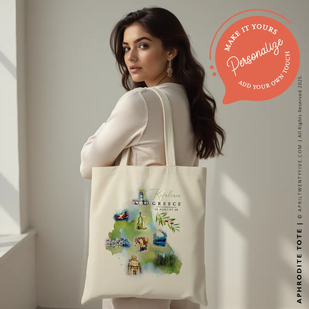 APHRODITE | Kefalonia, Greece Map Tote