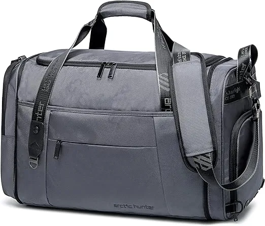 Arctic Hunter Foldable Duffel Bag Water Resistant Travel Bag with Shoe Compartment with Detachable Shoulder Straps for Men and Women, LX0021