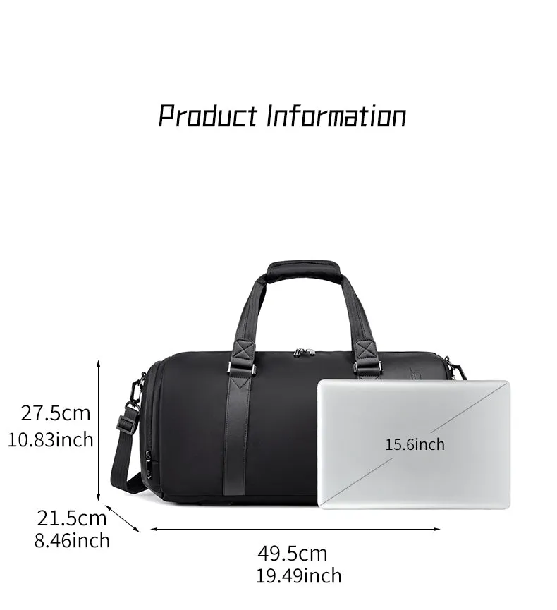Arctic Hunter i-Crusher Travel Bag 2in1 Dry and Wet Separation Compartment Messenger Bag Sling Bag UNISEX