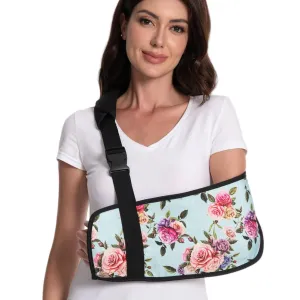 Arm Sling for Broken Arm Torn Rotator Cuff Shoulder Elbow Wrist injury Printed Brace Support for Adults and Women with Delicate Rose