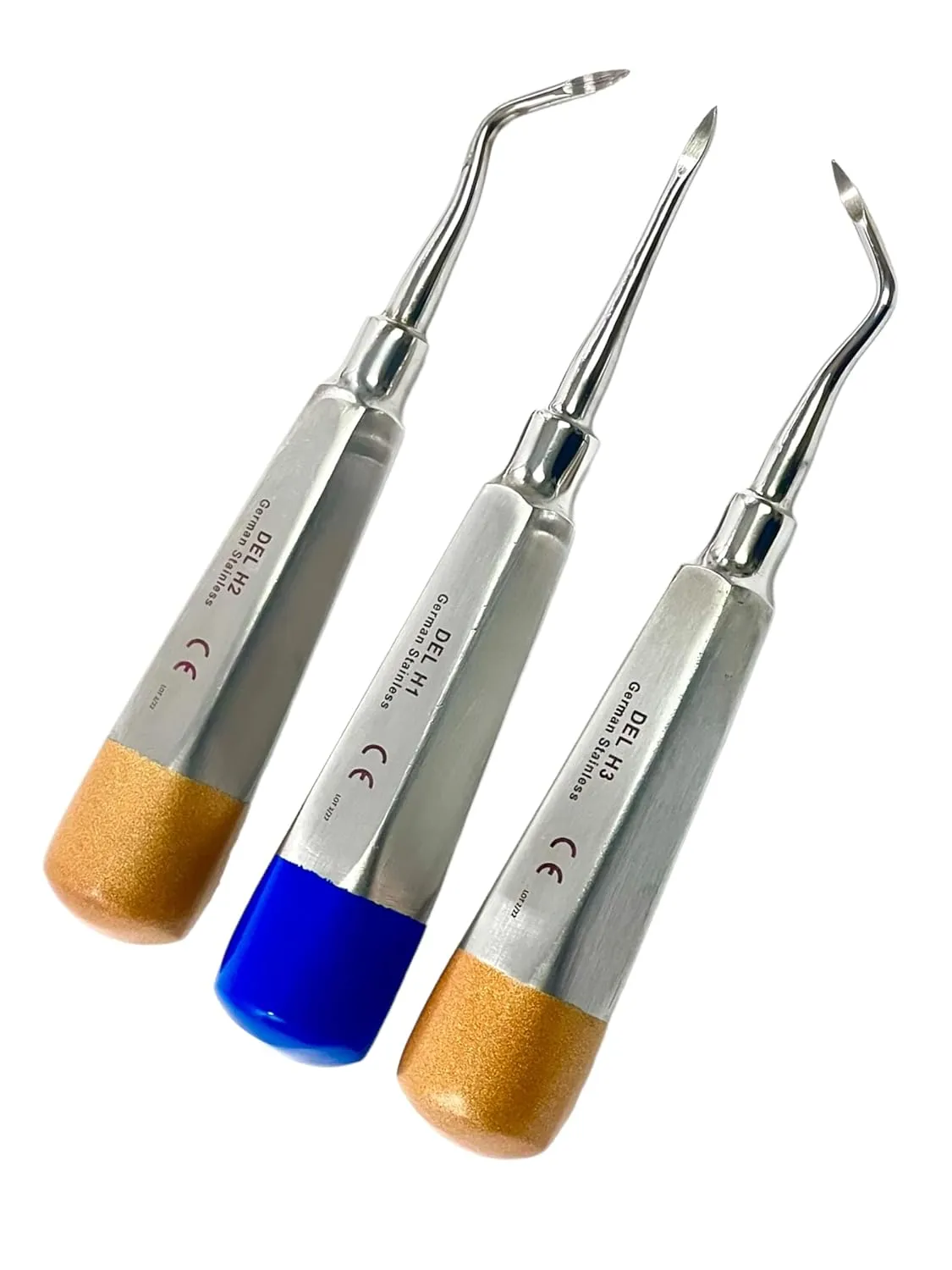 ArTlAb-Premium Dental Elevators Etracting Extraction Osteotome Periotome Luxating Elevator Apical Spade Cryer Proximator Elevator Oral Implant, Root Extraction (HEIDBRINK ROOT TIP Pick set of 3)
