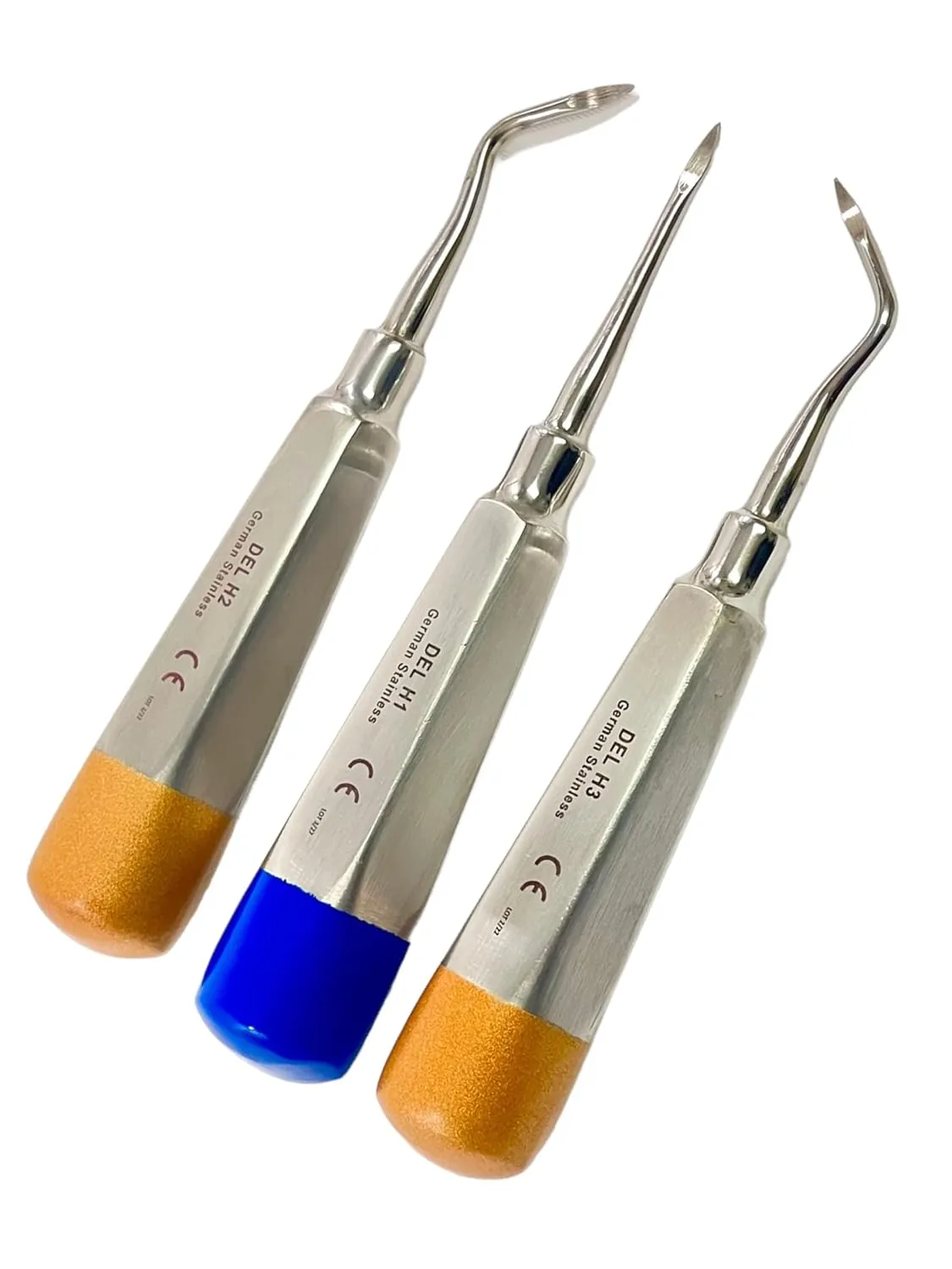 ArTlAb-Premium Dental Elevators Etracting Extraction Osteotome Periotome Luxating Elevator Apical Spade Cryer Proximator Elevator Oral Implant, Root Extraction (HEIDBRINK ROOT TIP Pick set of 3)