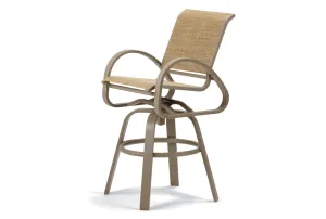 Aruba Sling Bar Height Swivel Cafe Chair by Telescope Casual