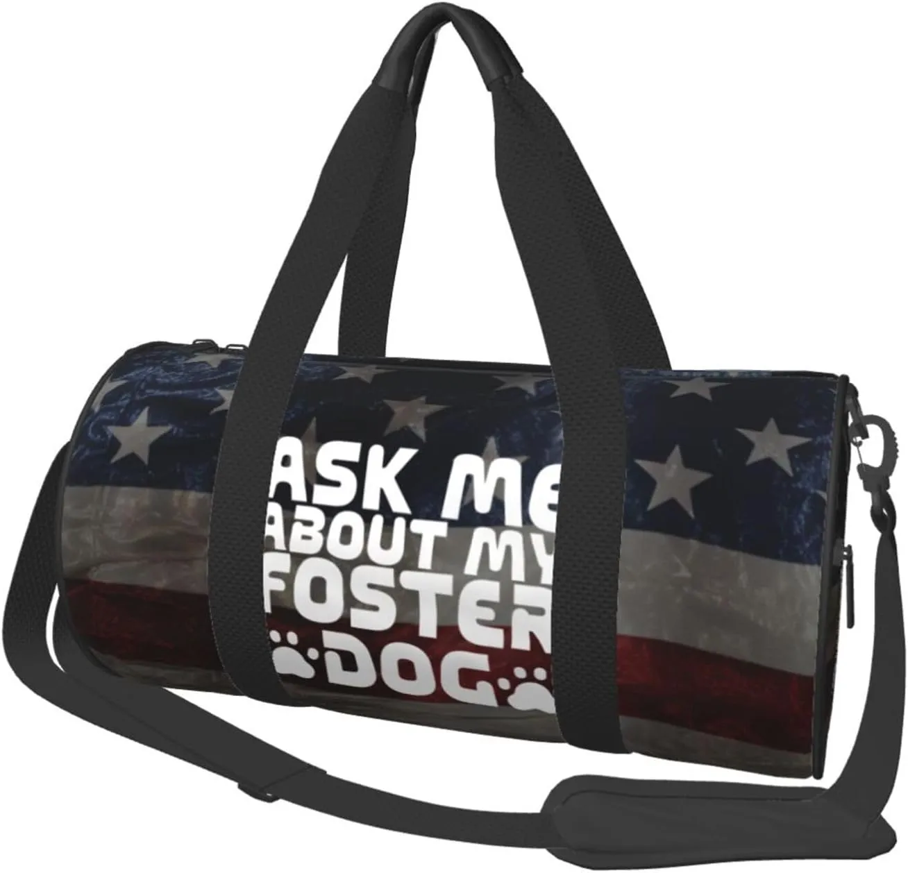 Ask Me About My Foster Dog Duffel Bag Gym Bag Travel Sports Tote Large Foldable Beach Swim Yoga0