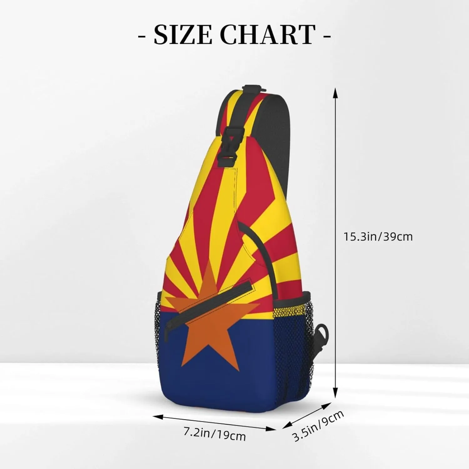 ASYG Arizona Flag Sling Bag Crossbody Backpack Arizonian Travel Hiking Daypack Shoulder Chest Bag for Women Men