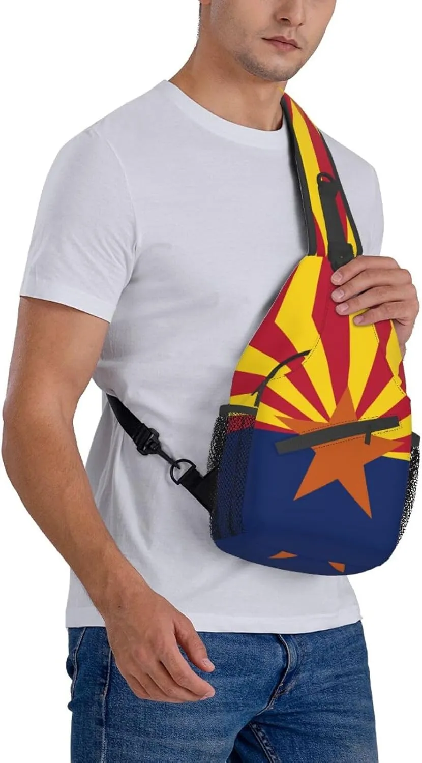 ASYG Arizona Flag Sling Bag Crossbody Backpack Arizonian Travel Hiking Daypack Shoulder Chest Bag for Women Men