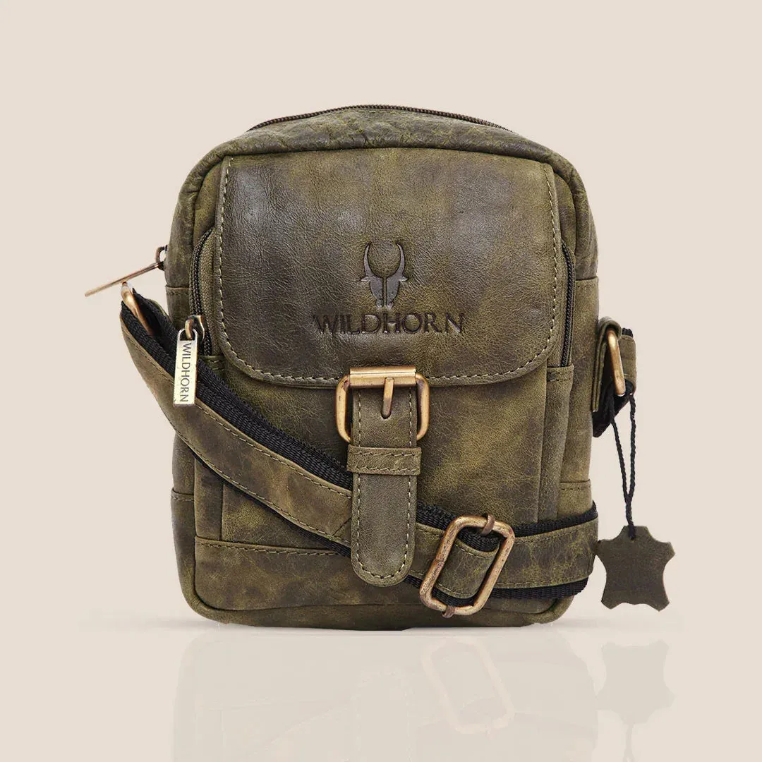 ATHENS Leather Sling Bag for Men