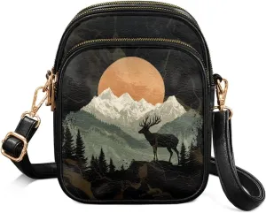 Attractive Print Womens Crossbody Bag with Strap Pockets Zipper for Travel Everyday Use
