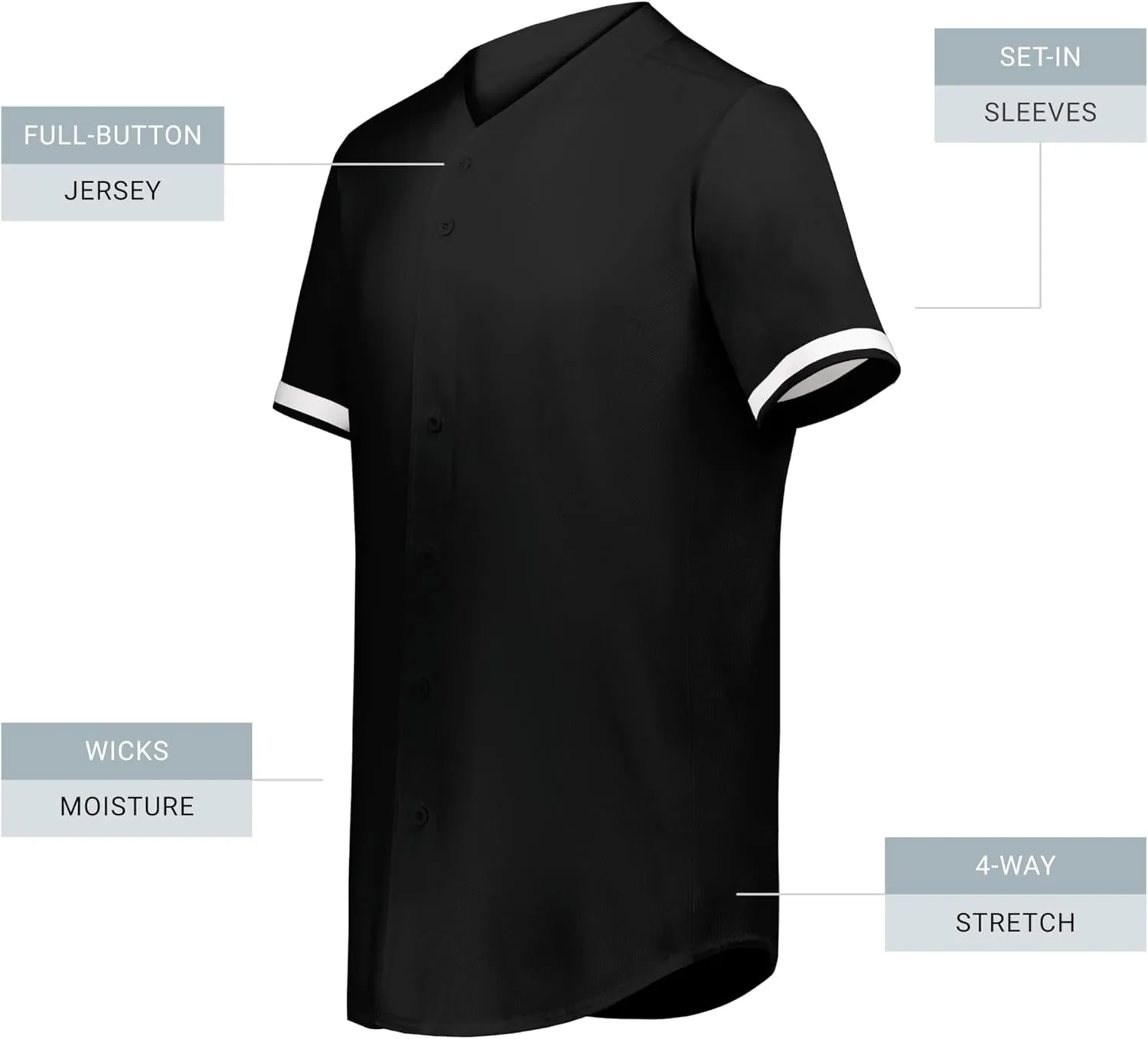 Augusta Sportswear Men's Cutter  Full Button Baseball Jersey