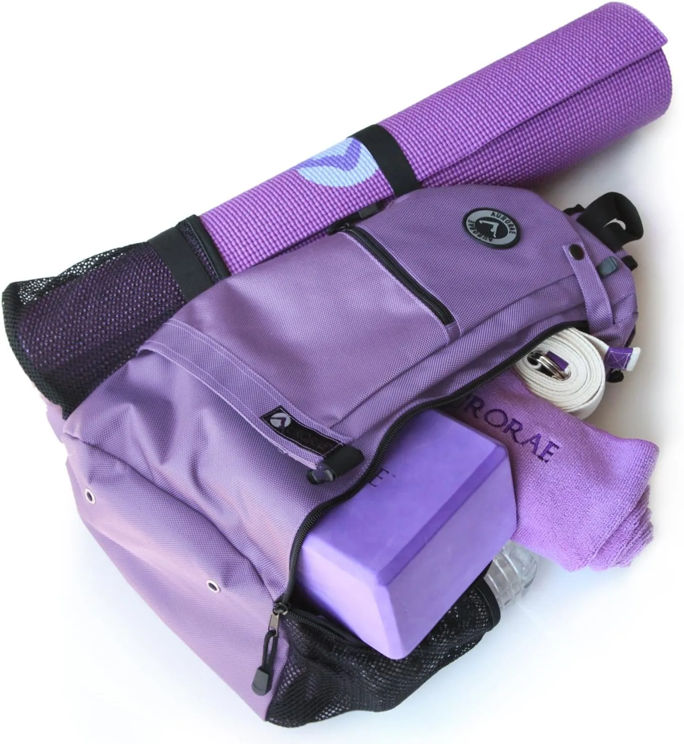 AURORAE Yoga Mat/Gym Cross-body Travel Sling Back Pack. Mat sold separately.