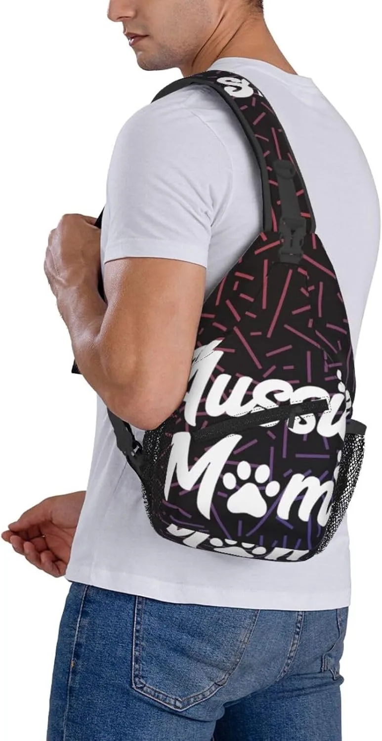 Aussie Mom Crossbody Backpack Chest Shoulder Bag Lightweight One Strap Travel Hiking Daypack
