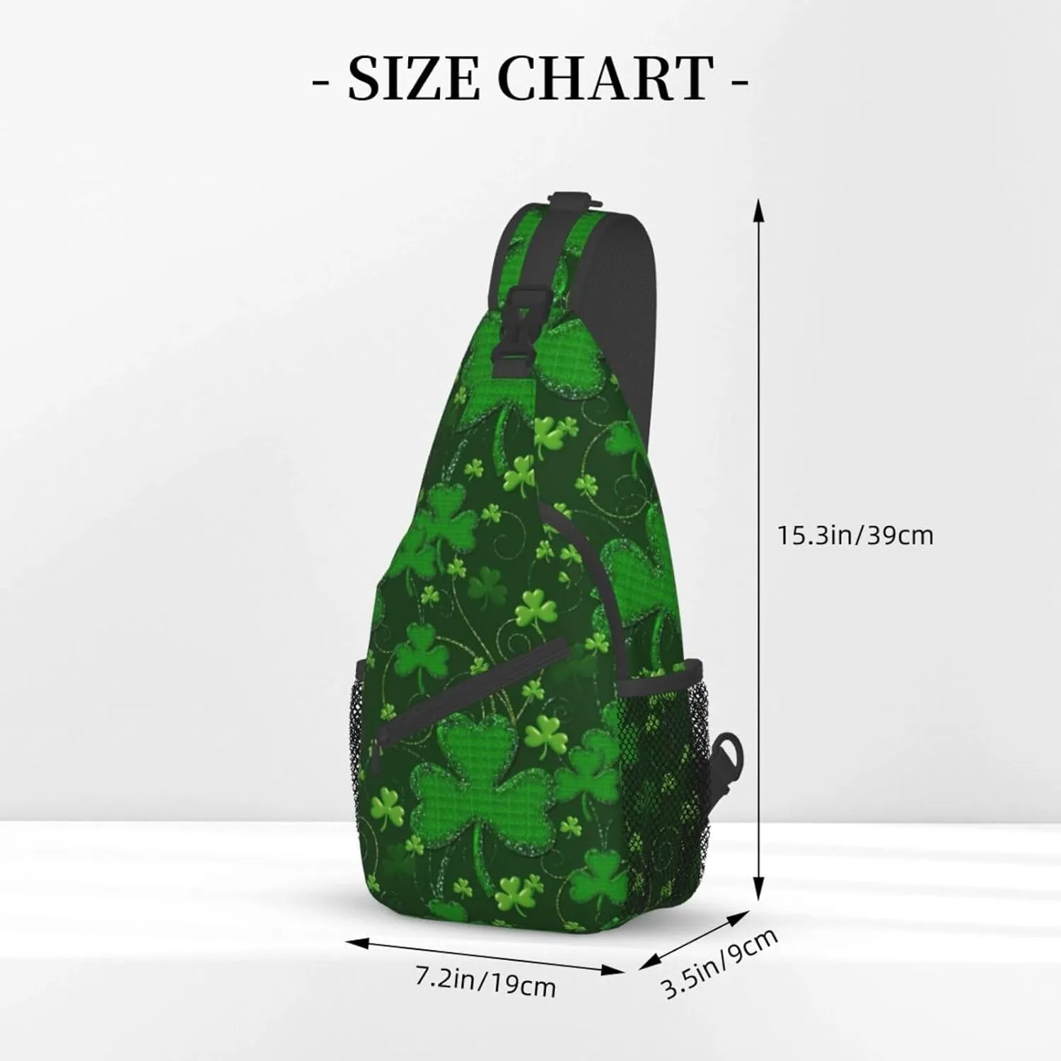 Background St Patrick'S Day Glitter Unisex Casual Diagonal Chest Bag,Multipurpose Crossbody Shoulder Bag Travel Hiking Daypack