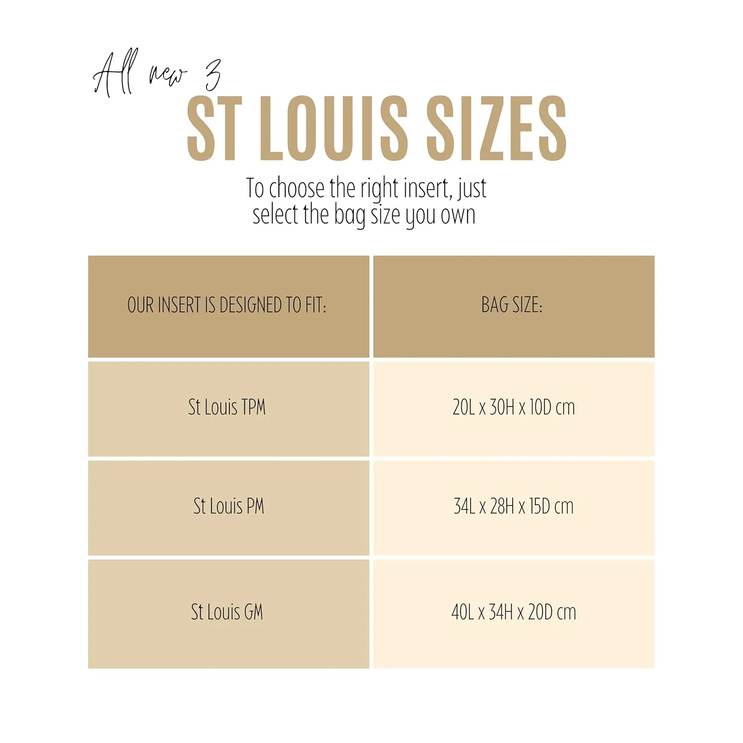 Bag Organizer for St louis PM Bag Organizer St Louis GM Tote Bag Insert Handmade 3mm Premium Felt Snug Sturdy Silver Zipper (For St Louis PM, Beige)