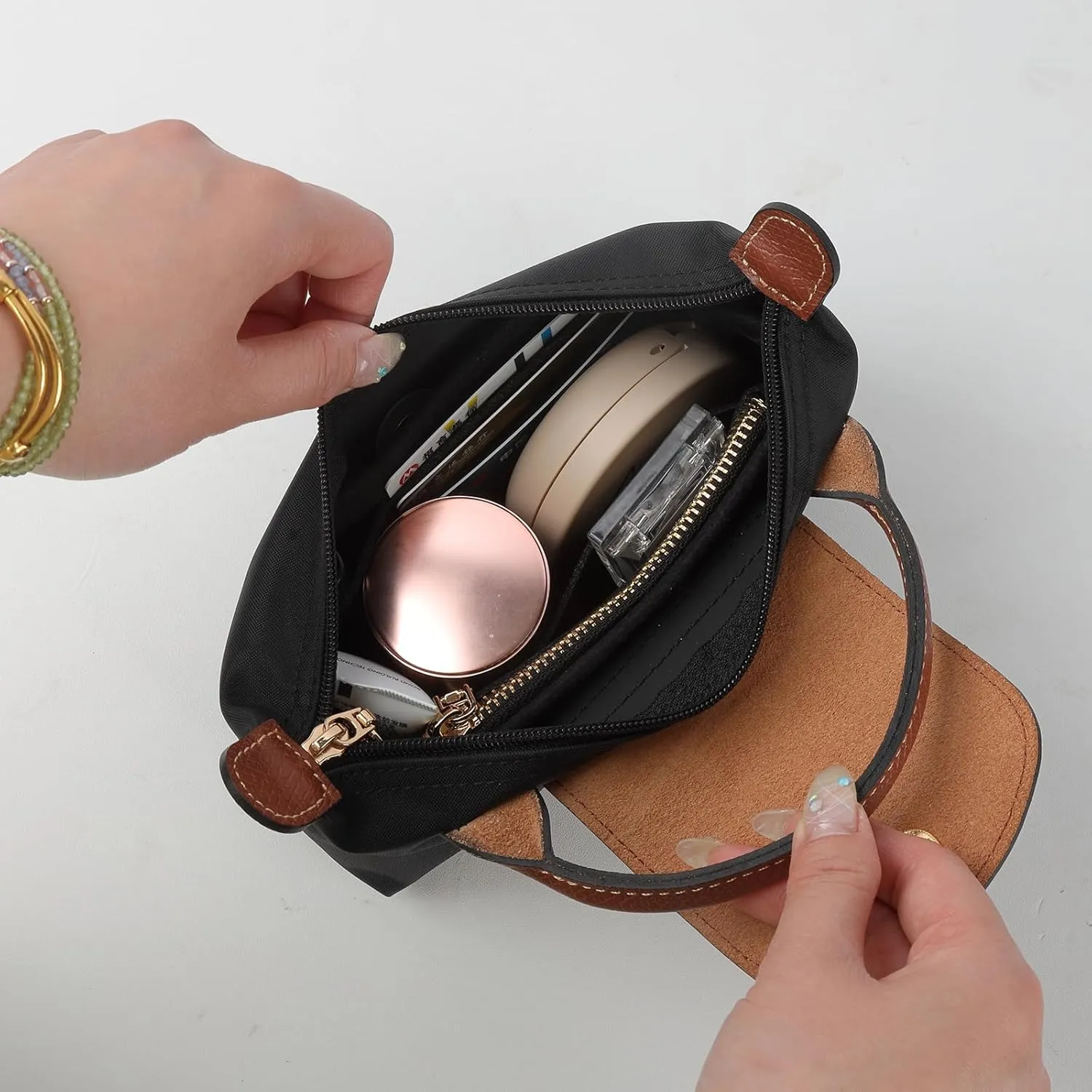 Bag Organizer Insert for Tote Bag, Felt Purse Organizer Handbag Backpack Compatible with Longchamp, Le Pliage, LV, Coach