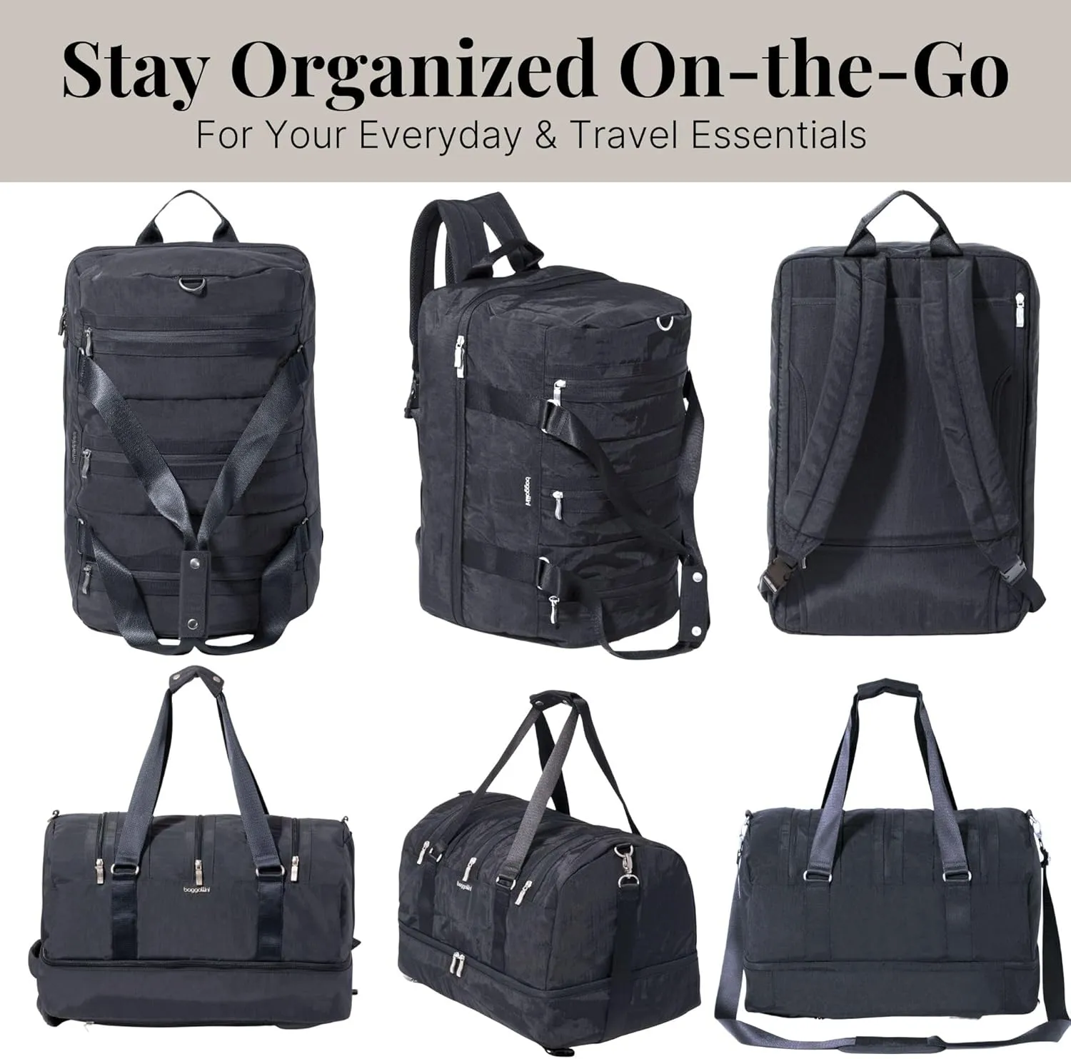 Baggallini Multizip Convertible Duffel